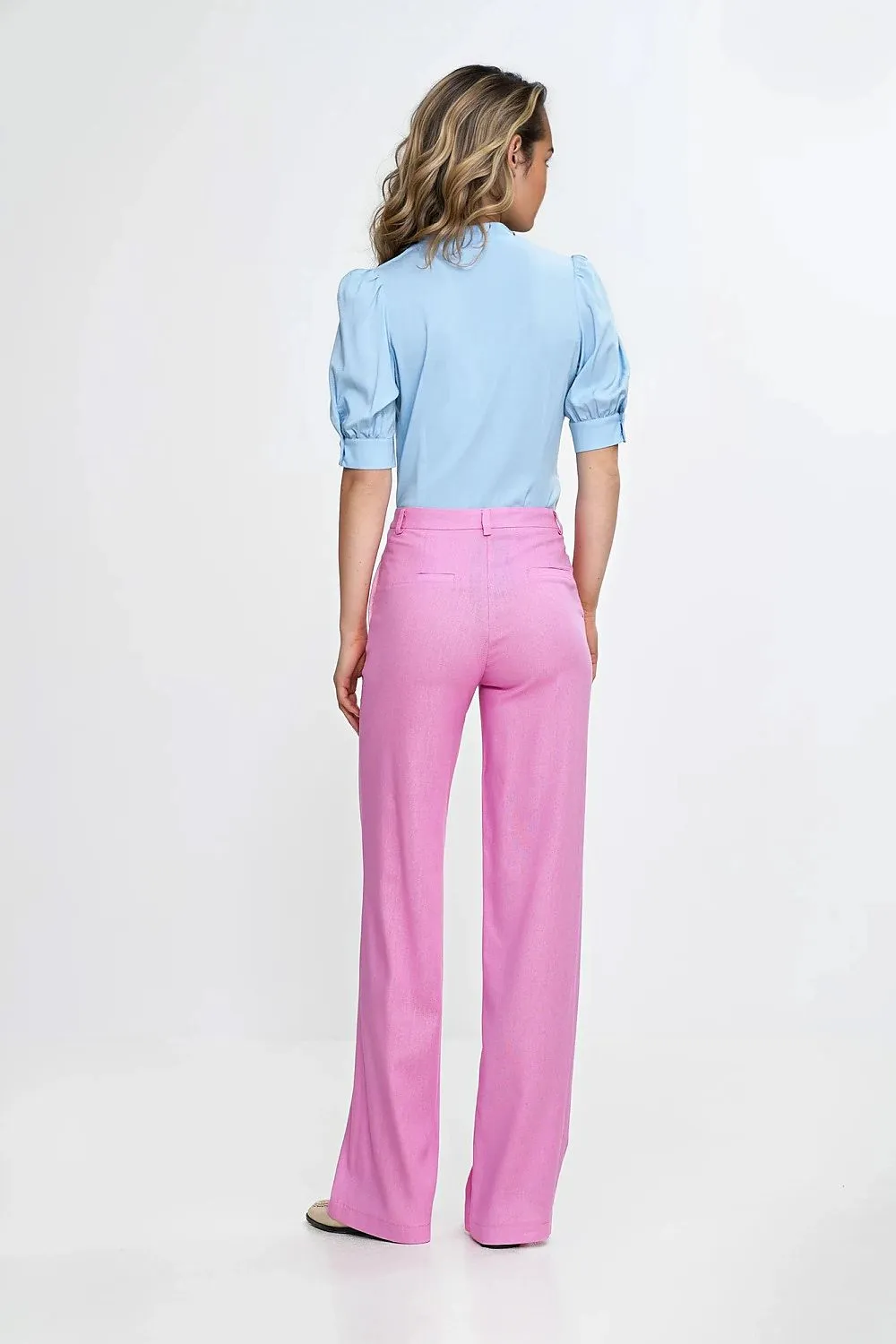Elegant V-Neck Puff Blouse