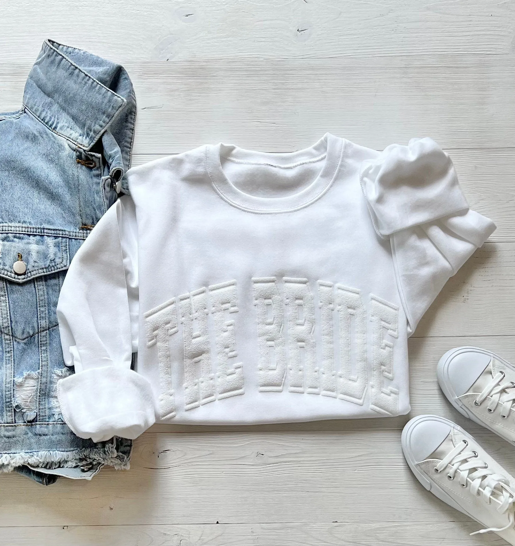 Embossed "The Bride" Sweatshirt