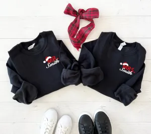 Embroidered Customized Mr. & Mrs. Matching Santa Pajamas