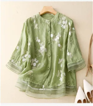 Emily™ | Elegant Blouse with Delicate Embroidery