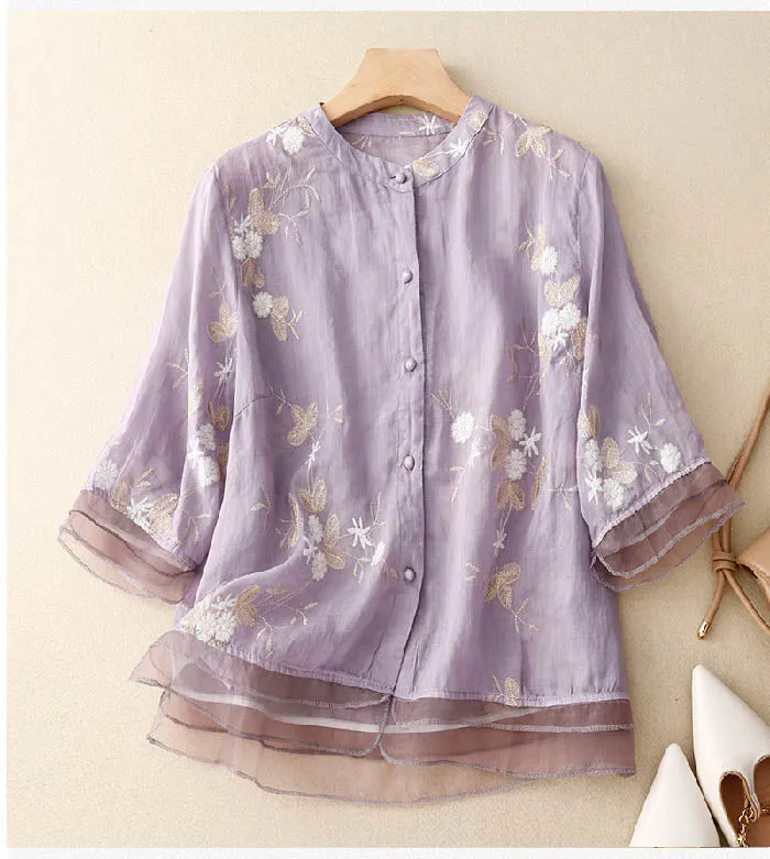 Emily™ | Elegant Blouse with Delicate Embroidery
