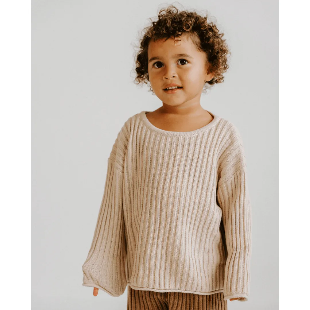 Essential Knit Sweater - Biscuit