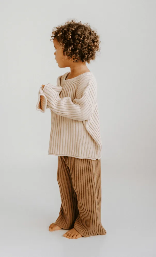 Essential Knit Sweater - Biscuit
