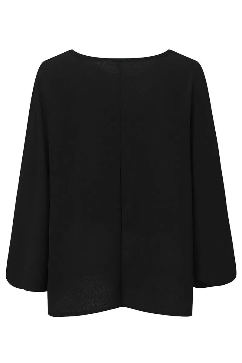 Fashion Street Solid V Neck Tops(3 Colors)