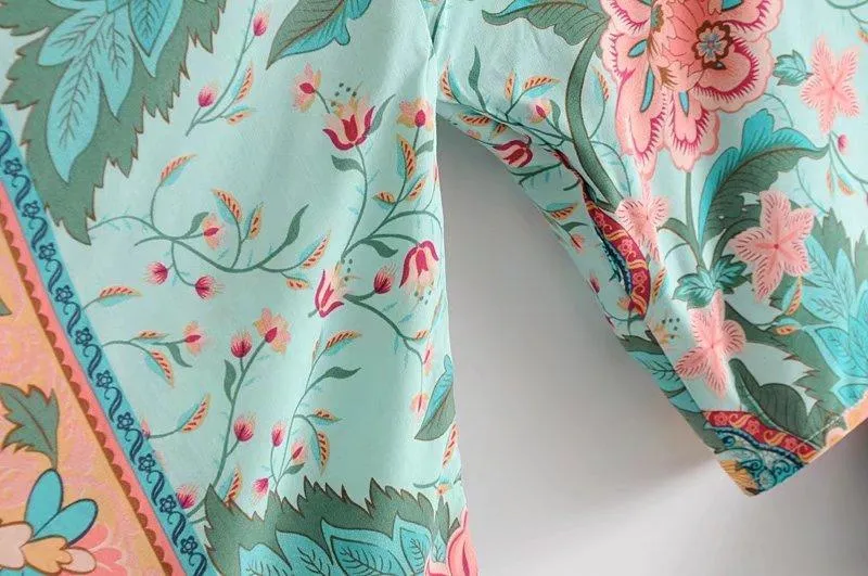 Floral Bow Tie Kimono