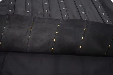 Glistening Rivet Pleated Midi Skirt
