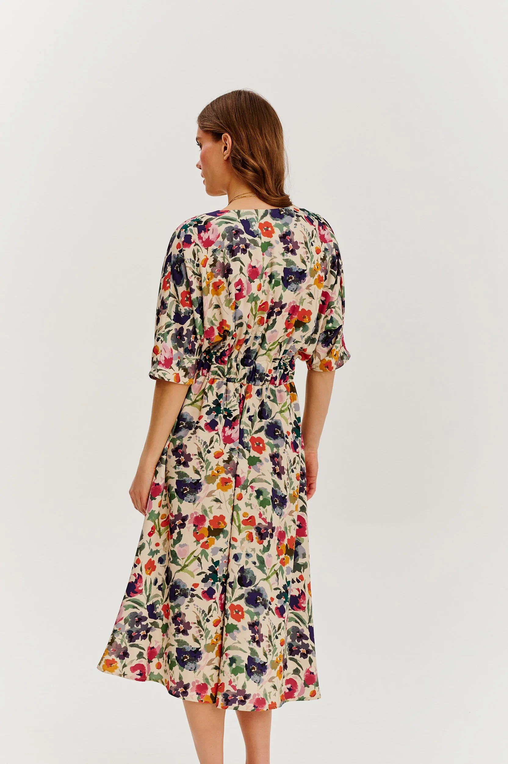 Golden Meadow midi dress