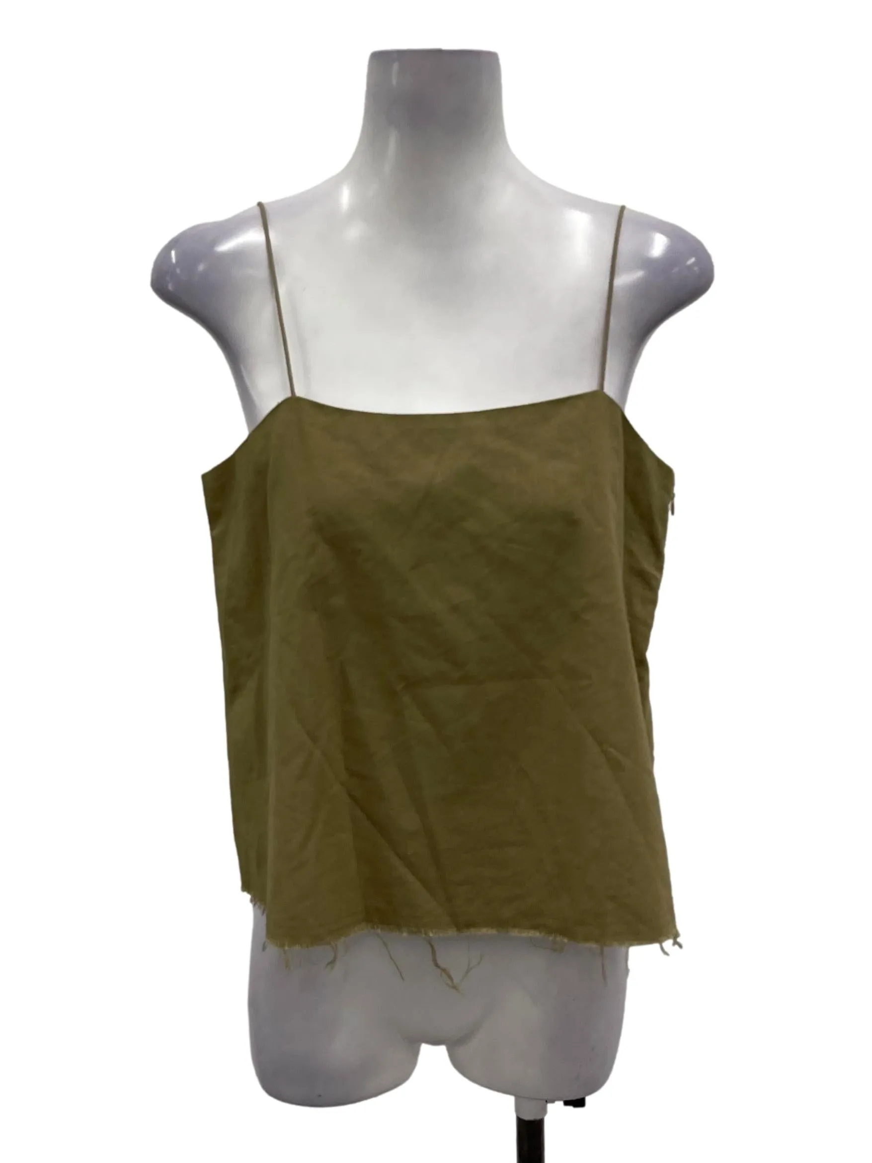 Green Distressed Hem Cami OSN