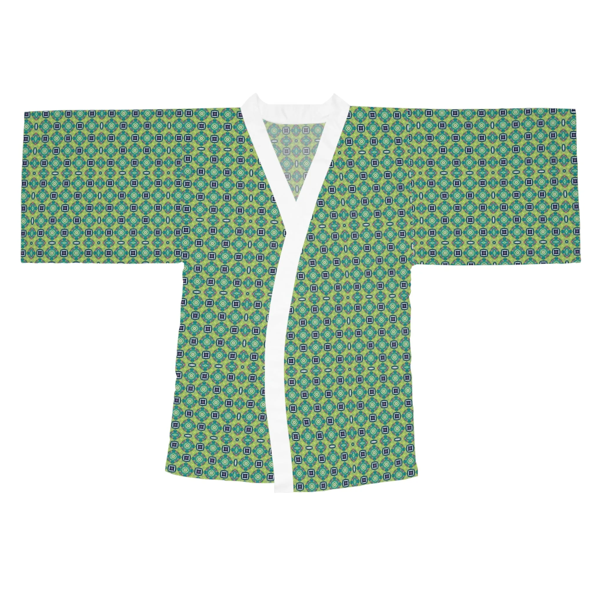 Green Kaleidoscope Beach Kimono
