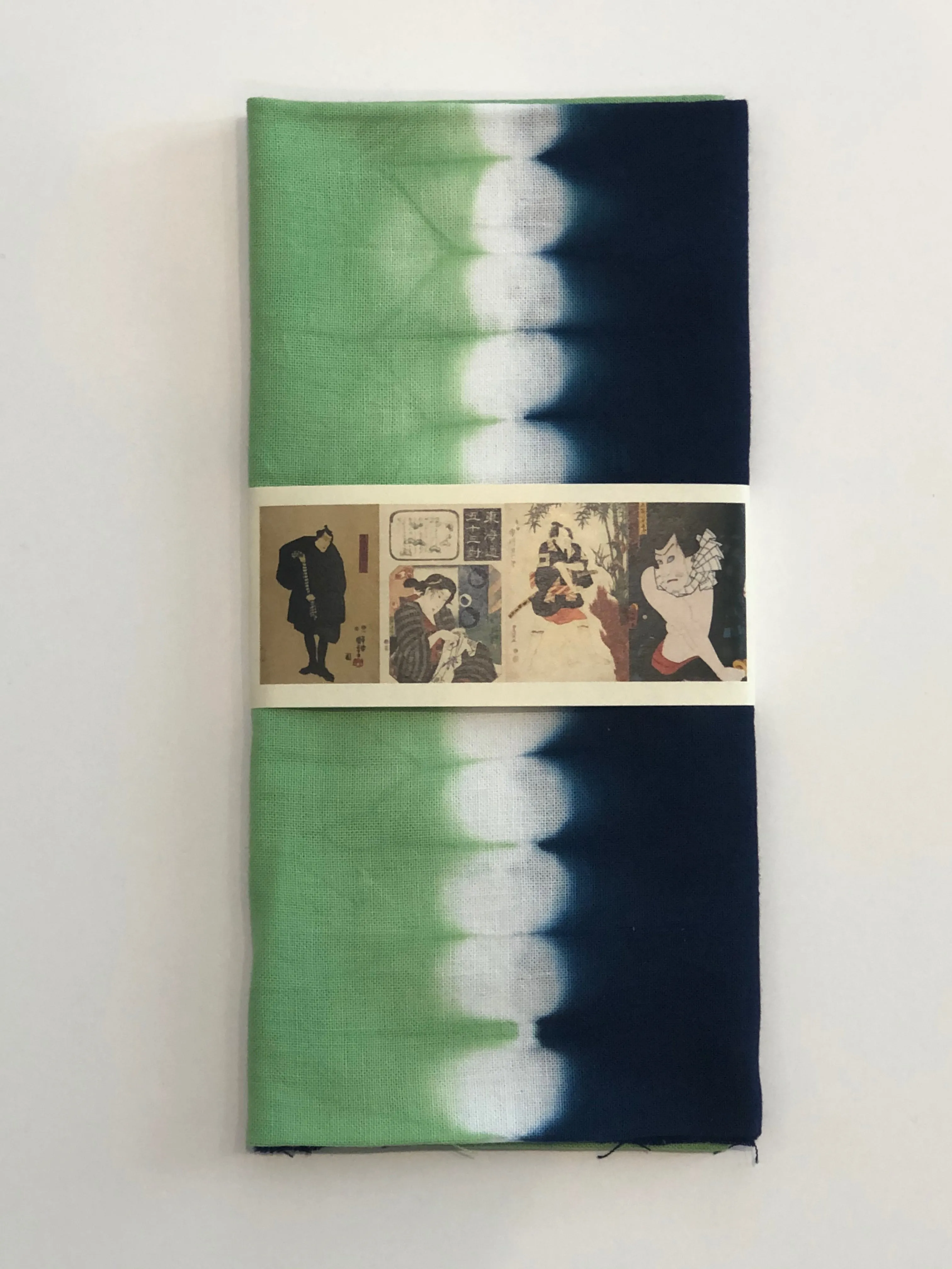 Green Somewake Shibori Tenugui