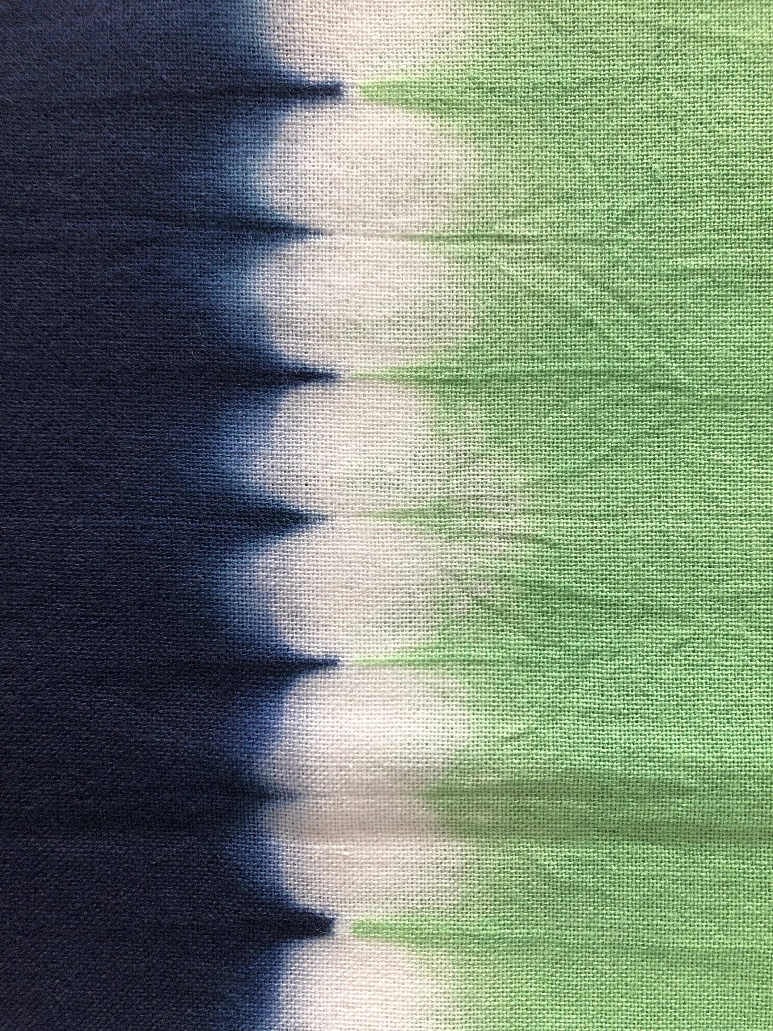 Green Somewake Shibori Tenugui