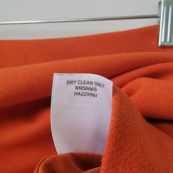 Halogen Nordstrom Orange Pencil Stretchy Skirt Size 8