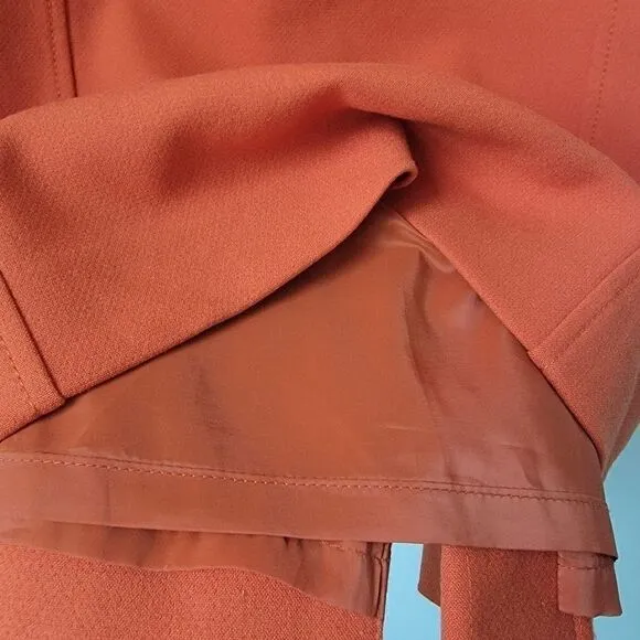 Halogen Nordstrom Orange Pencil Stretchy Skirt Size 8