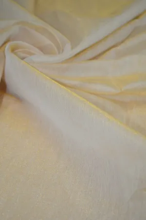 Handloom Pure Silk Chanderi Tissue Golden Zari Based Fabric