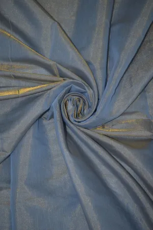 Handloom Pure Silk Chanderi Tissue Golden Zari Based Fabric