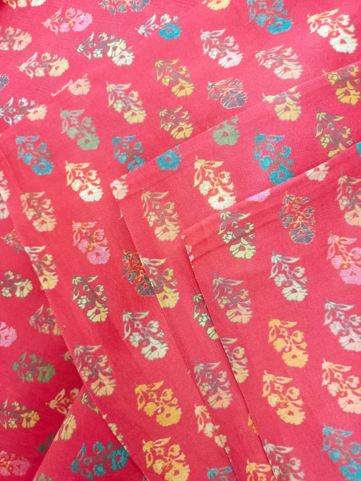Handloom Pure Silk Soft Chanderi Digital Printed Fabric