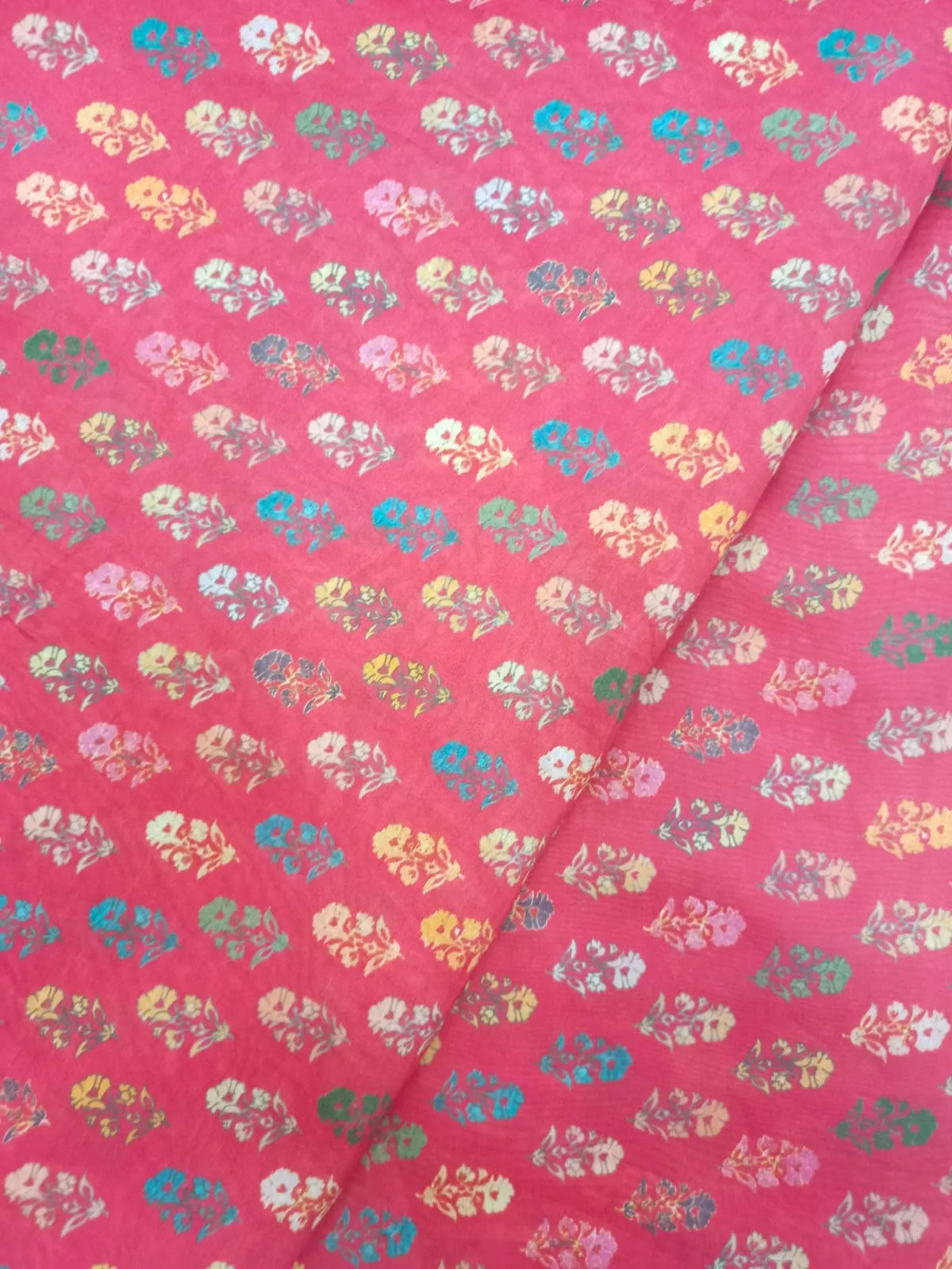 Handloom Pure Silk Soft Chanderi Digital Printed Fabric