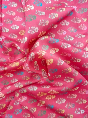 Handloom Pure Silk Soft Chanderi Digital Printed Fabric