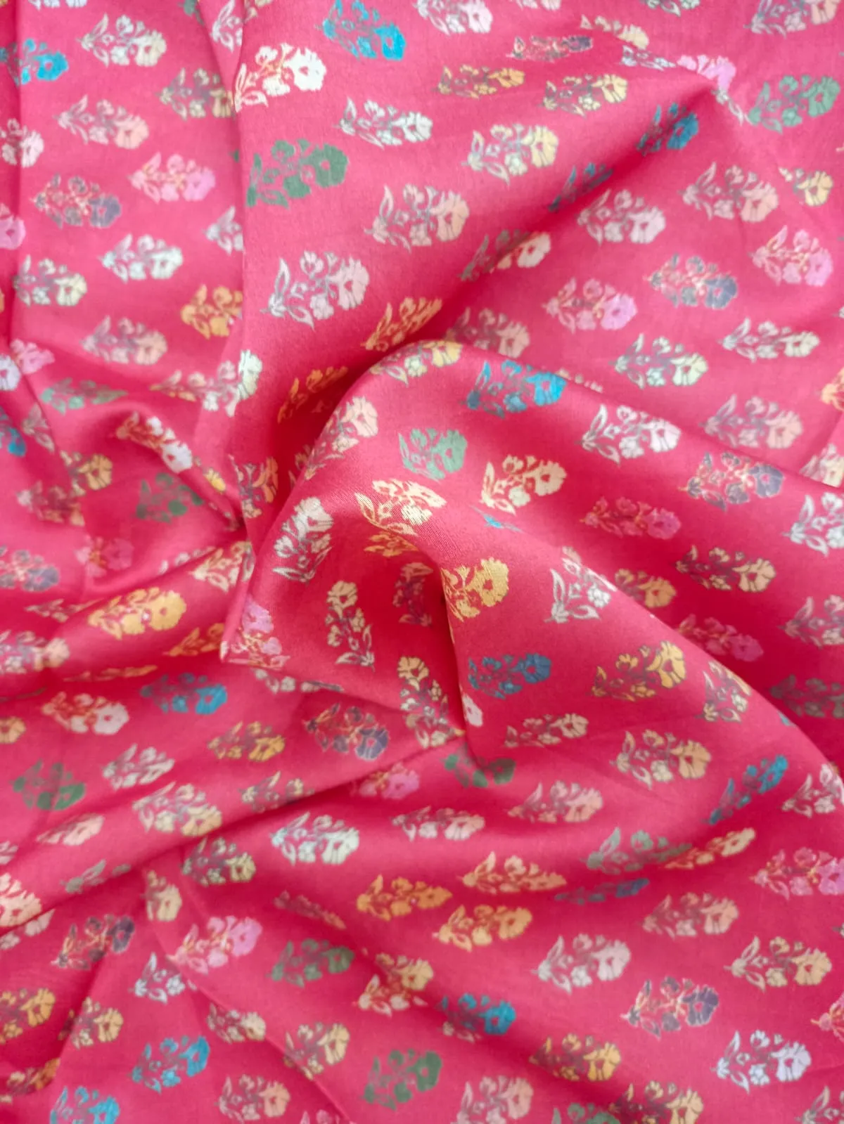 Handloom Pure Silk Soft Chanderi Digital Printed Fabric