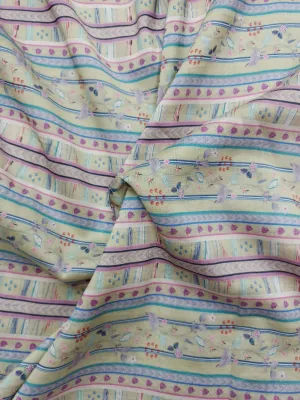Handloom Pure Silk Soft Chanderi Digital Printed Fabric