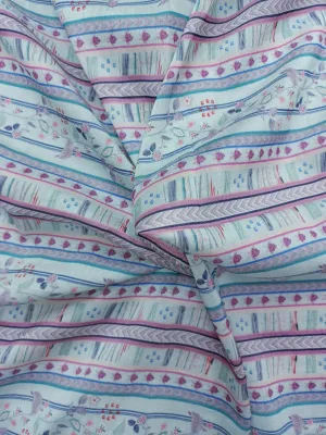 Handloom Pure Silk Soft Chanderi Digital Printed Fabric