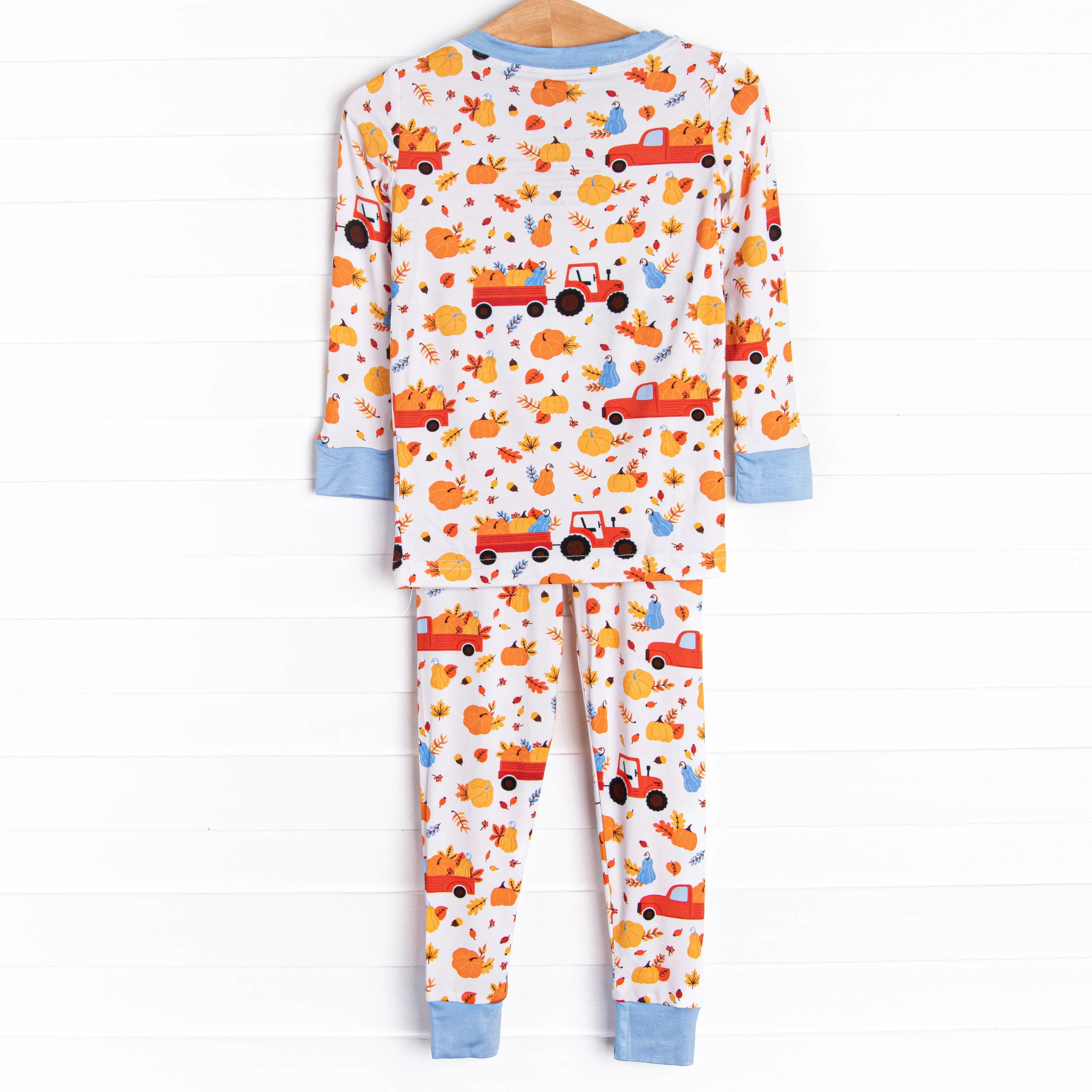 Harvest Haulin Bamboo Pajama Set, Blue