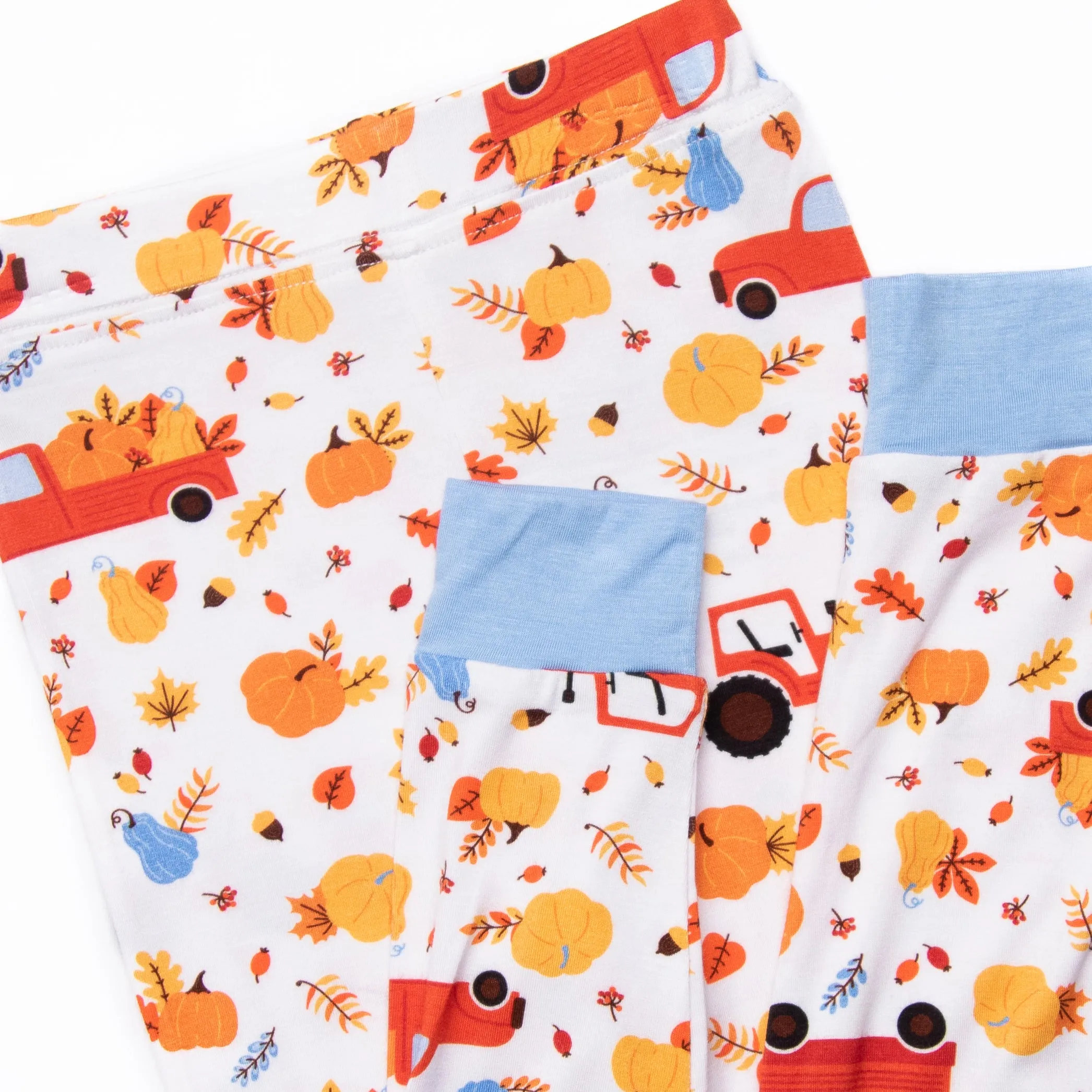 Harvest Haulin Bamboo Pajama Set, Blue