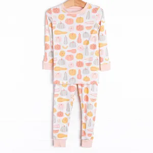 Harvest Season Bamboo Pajama Set, Pink