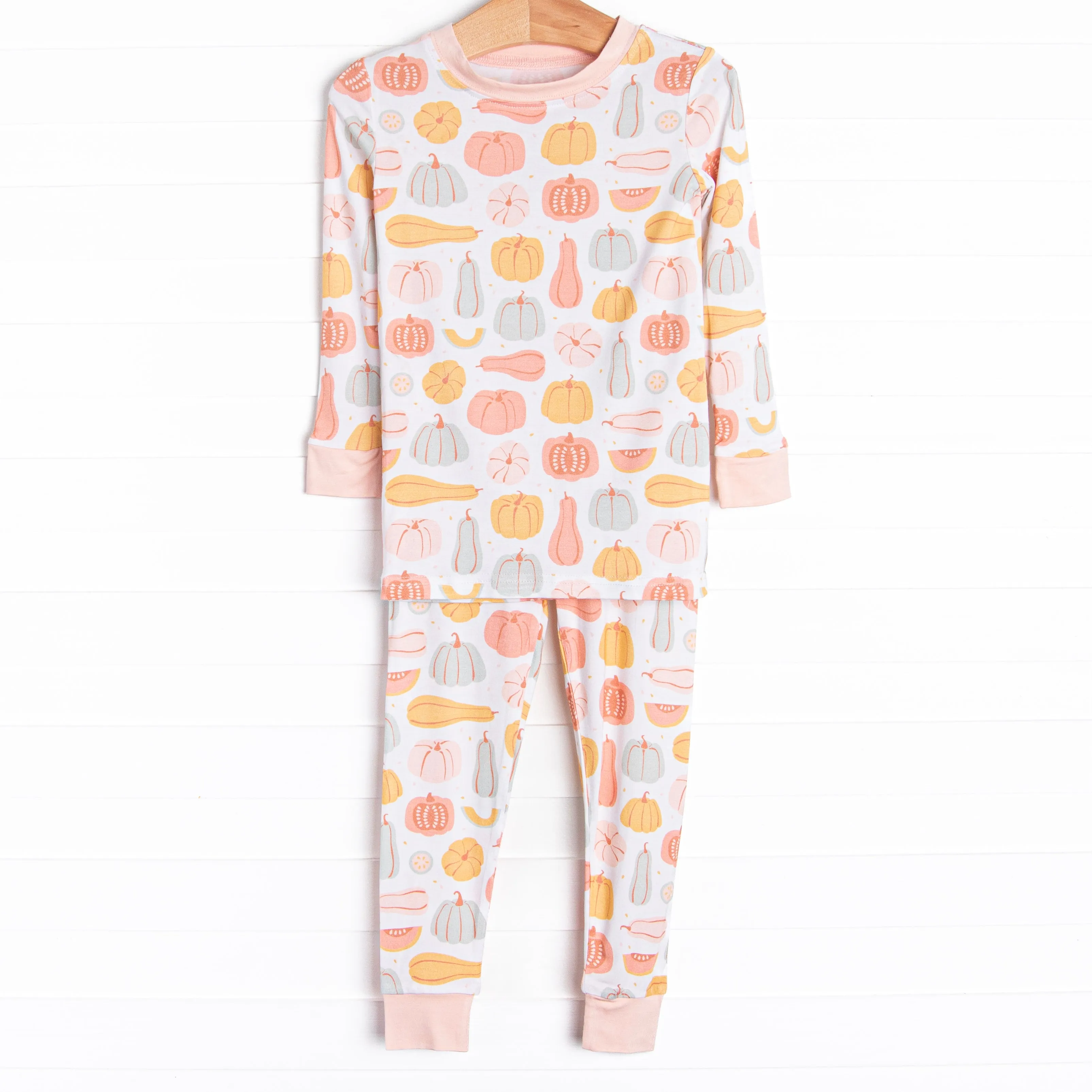 Harvest Season Bamboo Pajama Set, Pink