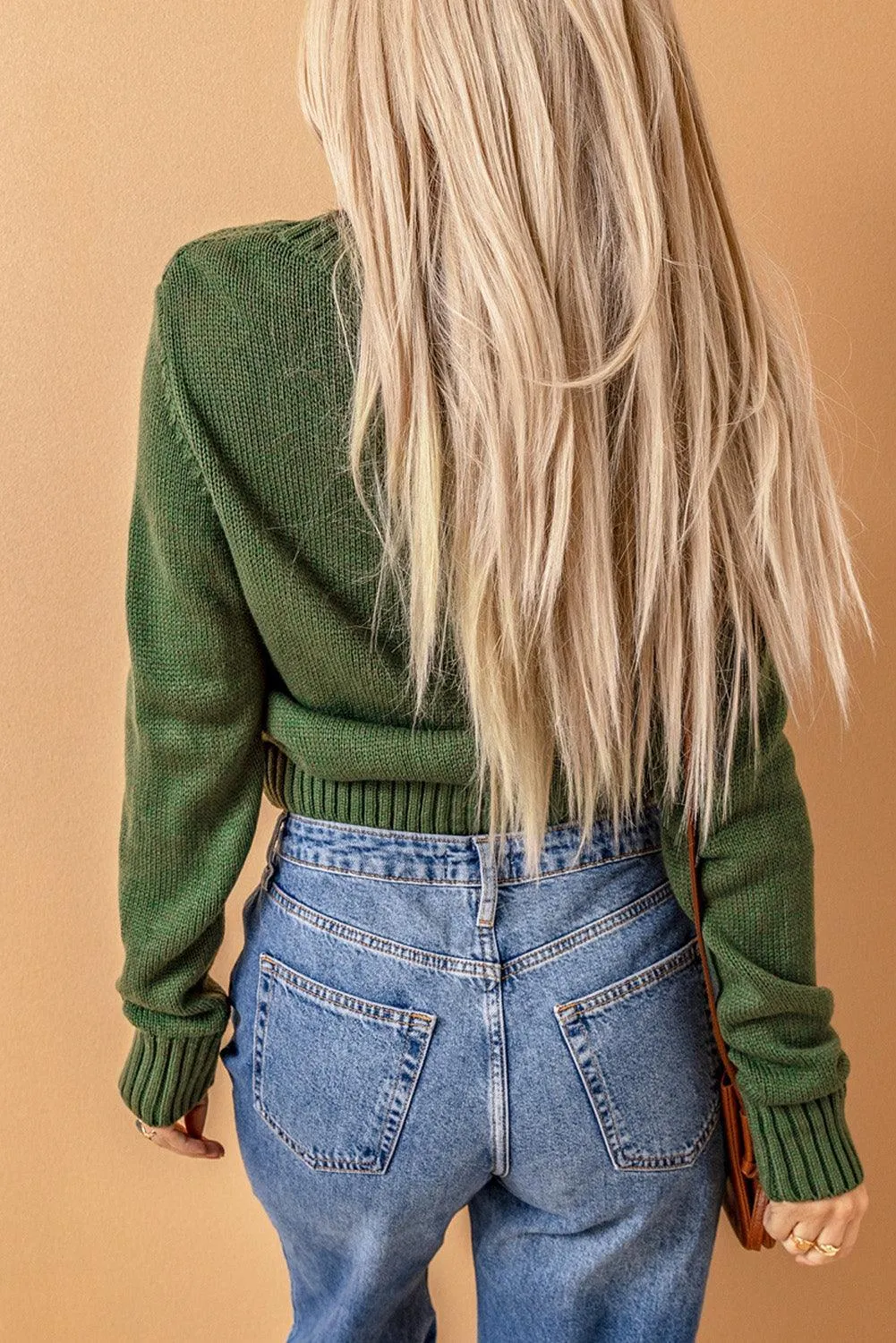 Hazel Blues® | Mixed Knit Button Down Cardigan with Pockets