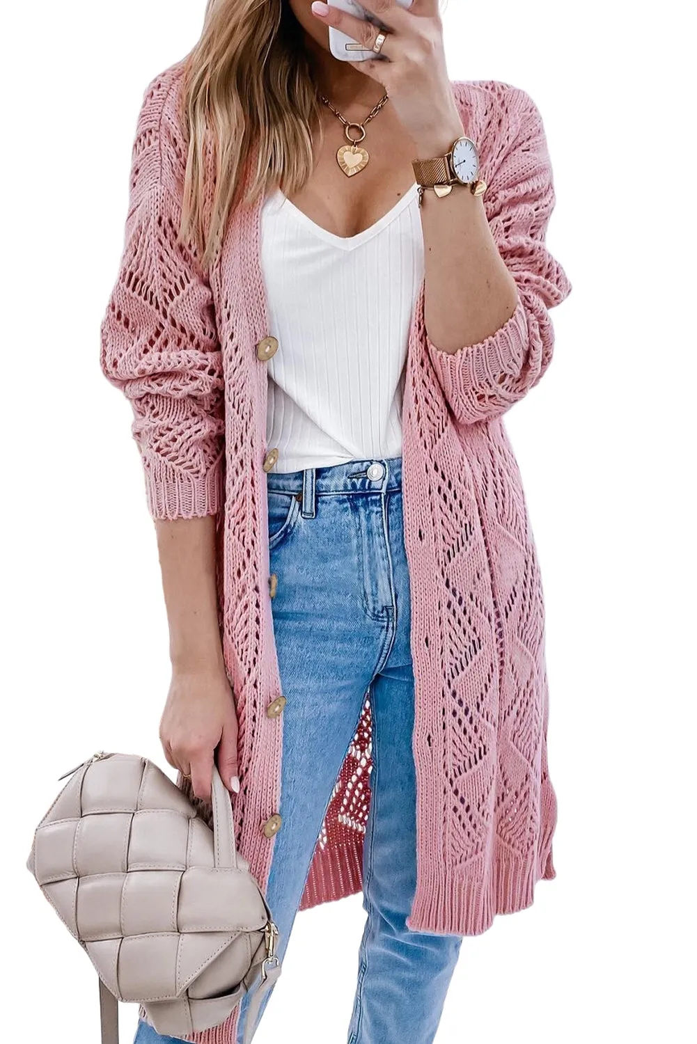 Hazel Blues® |  V-Neck Long Sleeve Cardigan