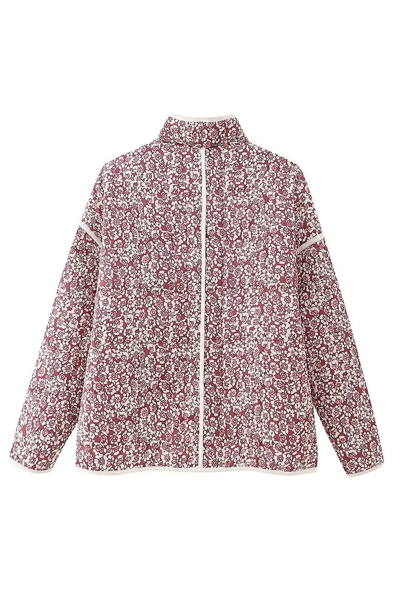 HCR1153 Floral Quilted Kimono Jacket Outerwear
