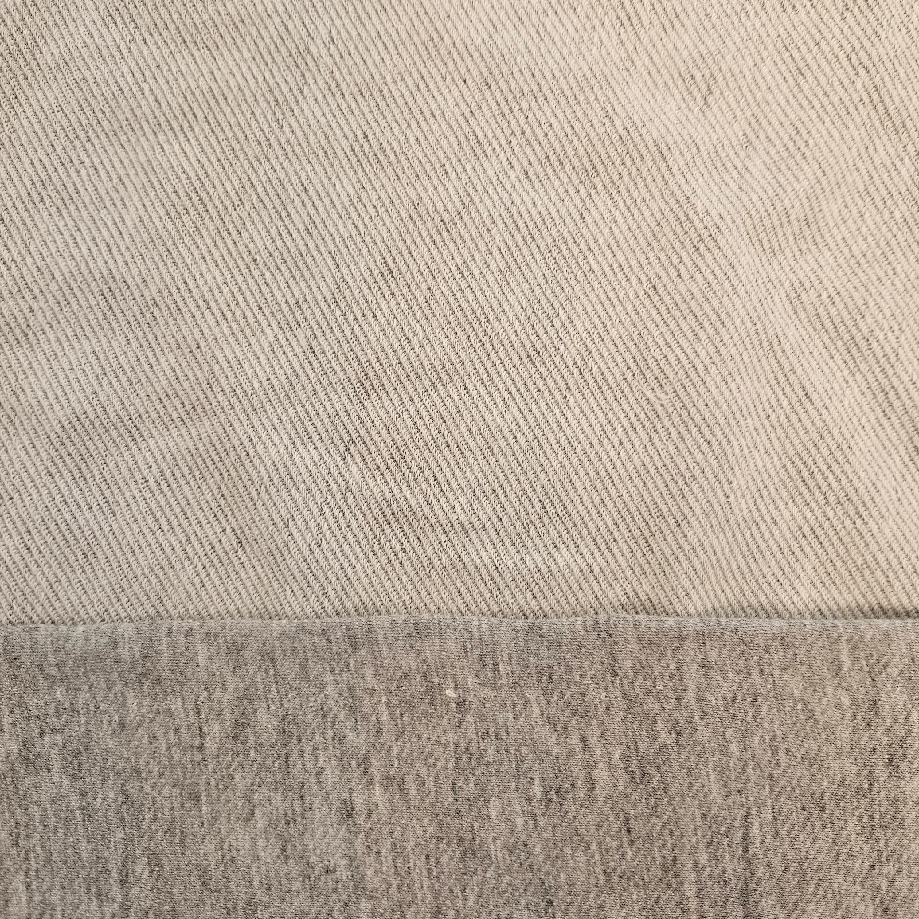Heather Gray Twill Backed Knit
