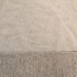 Heather Gray Twill Backed Knit