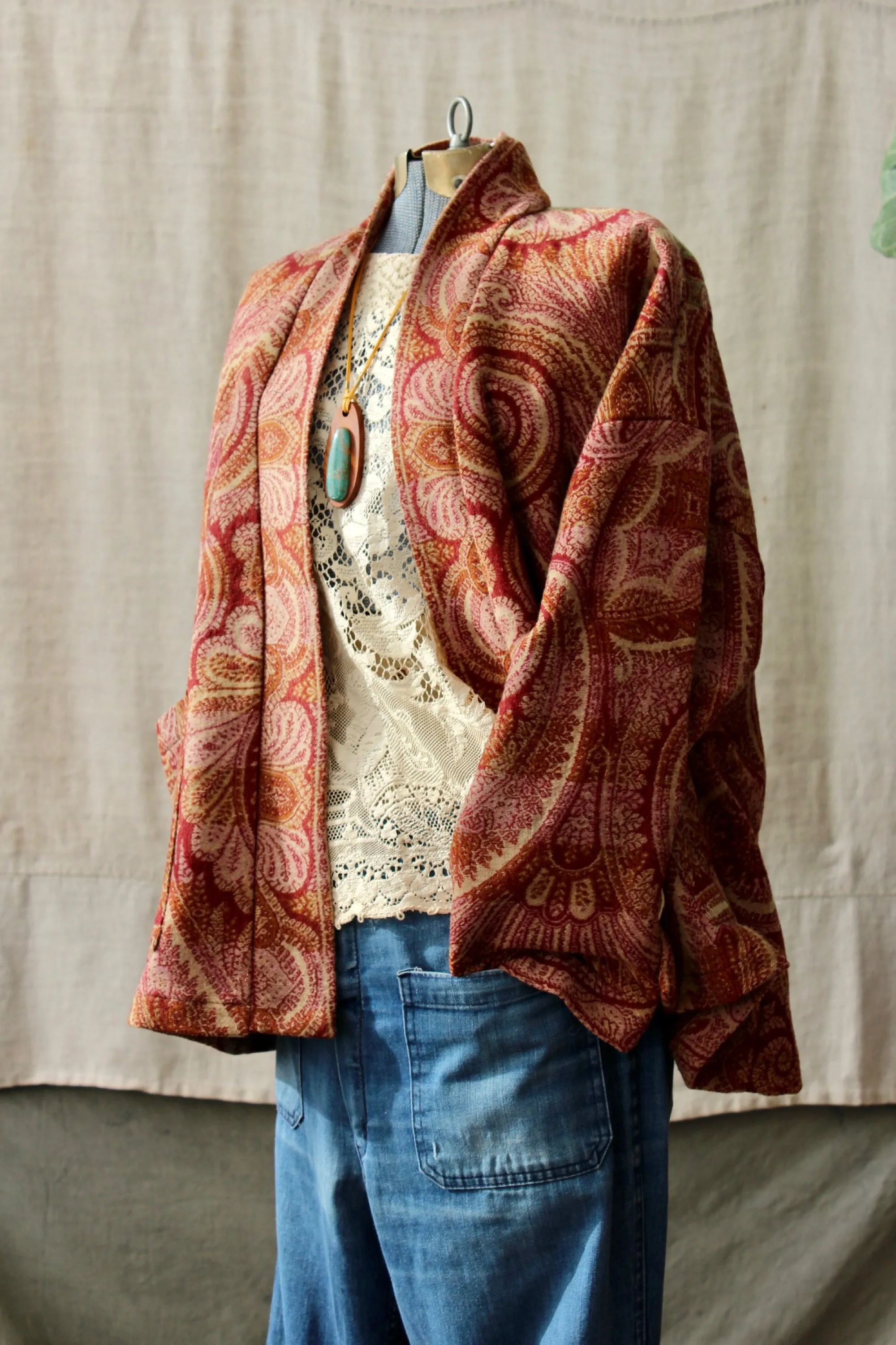 HF160 The Highlands Foundry Wool Paisley Haori Jacket
