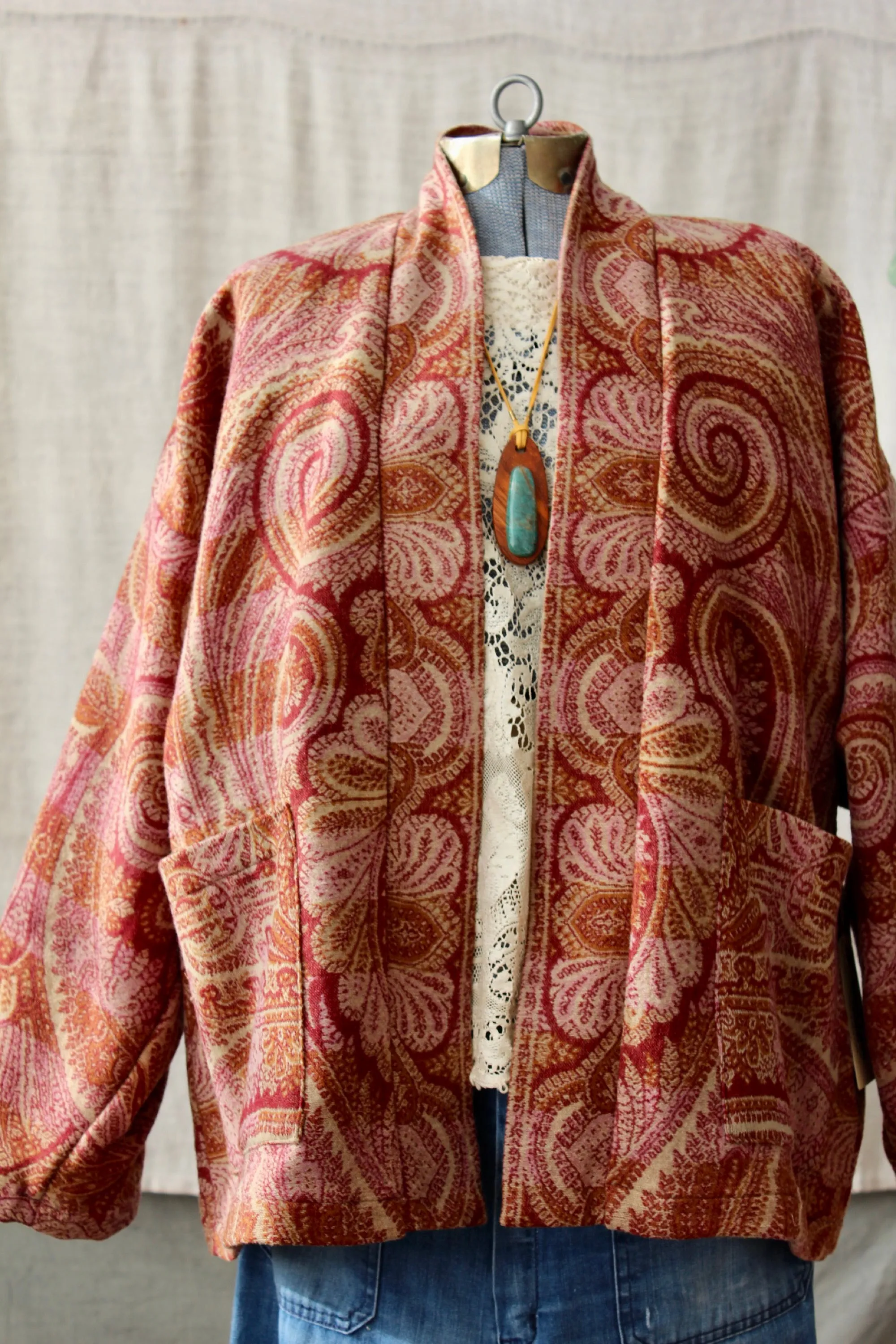 HF160 The Highlands Foundry Wool Paisley Haori Jacket