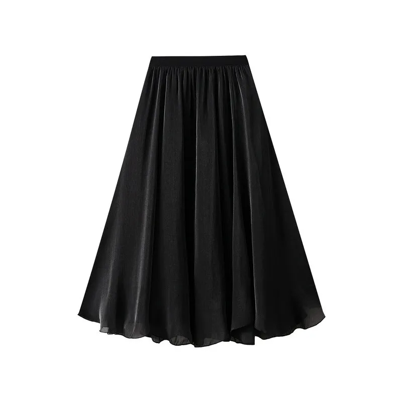 High Waist Irregular Midi Skirt in Streamer Yarn