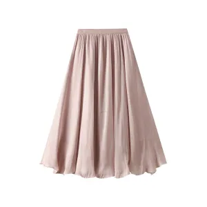 High Waist Irregular Midi Skirt in Streamer Yarn