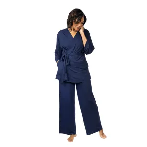 Home Recovery Pajamas in Navy Blue