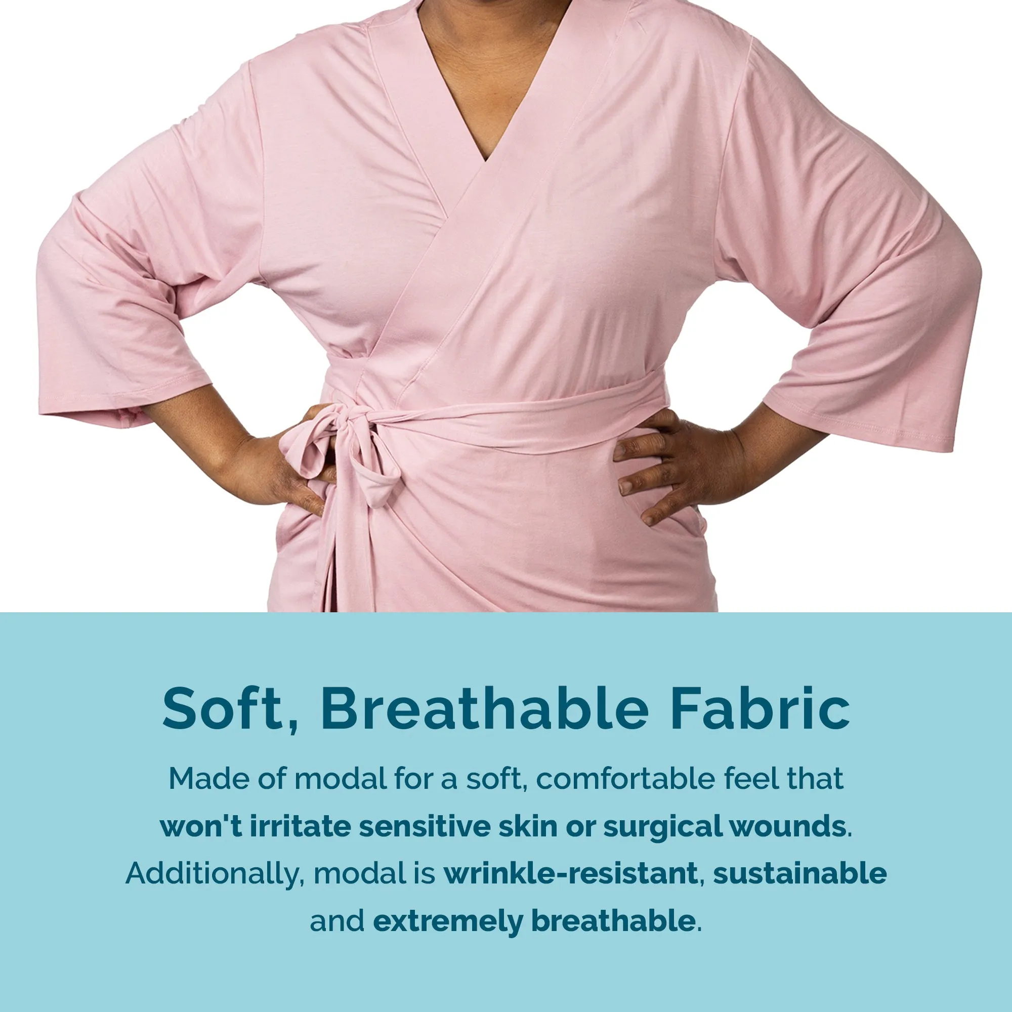 Home Recovery Pajamas in Rose Pink