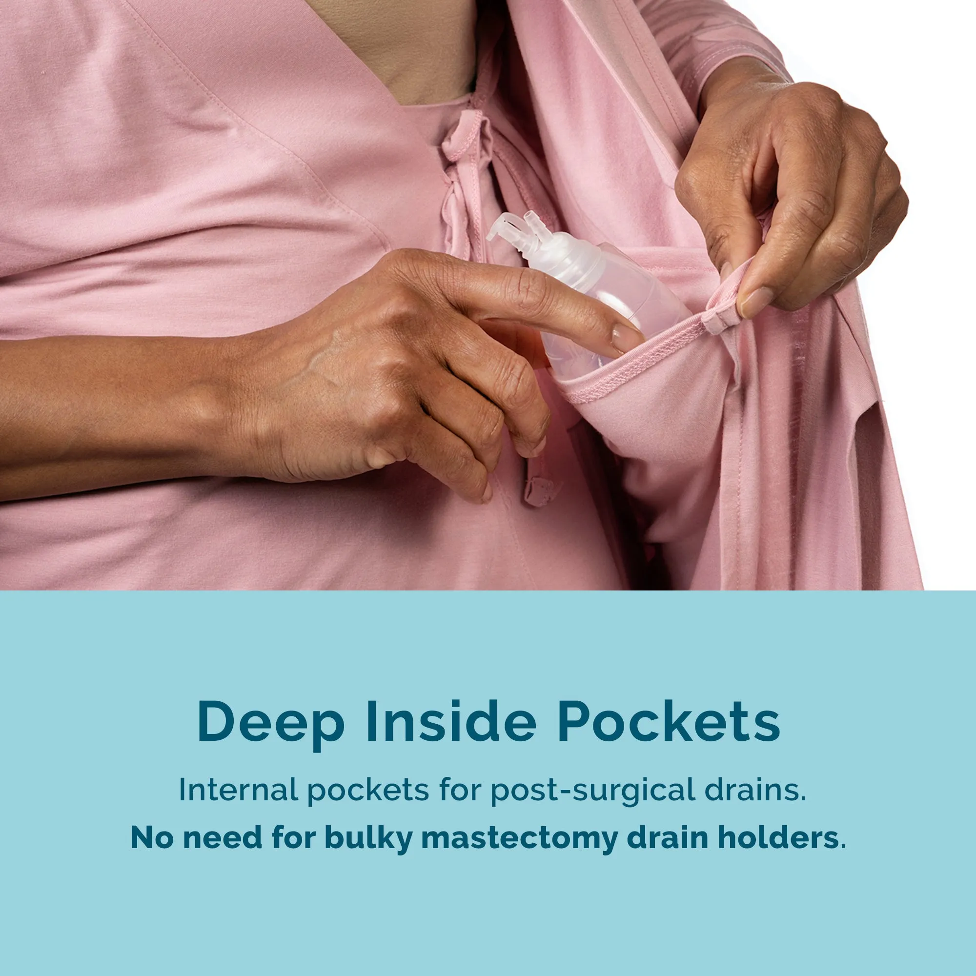 Home Recovery Pajamas in Rose Pink