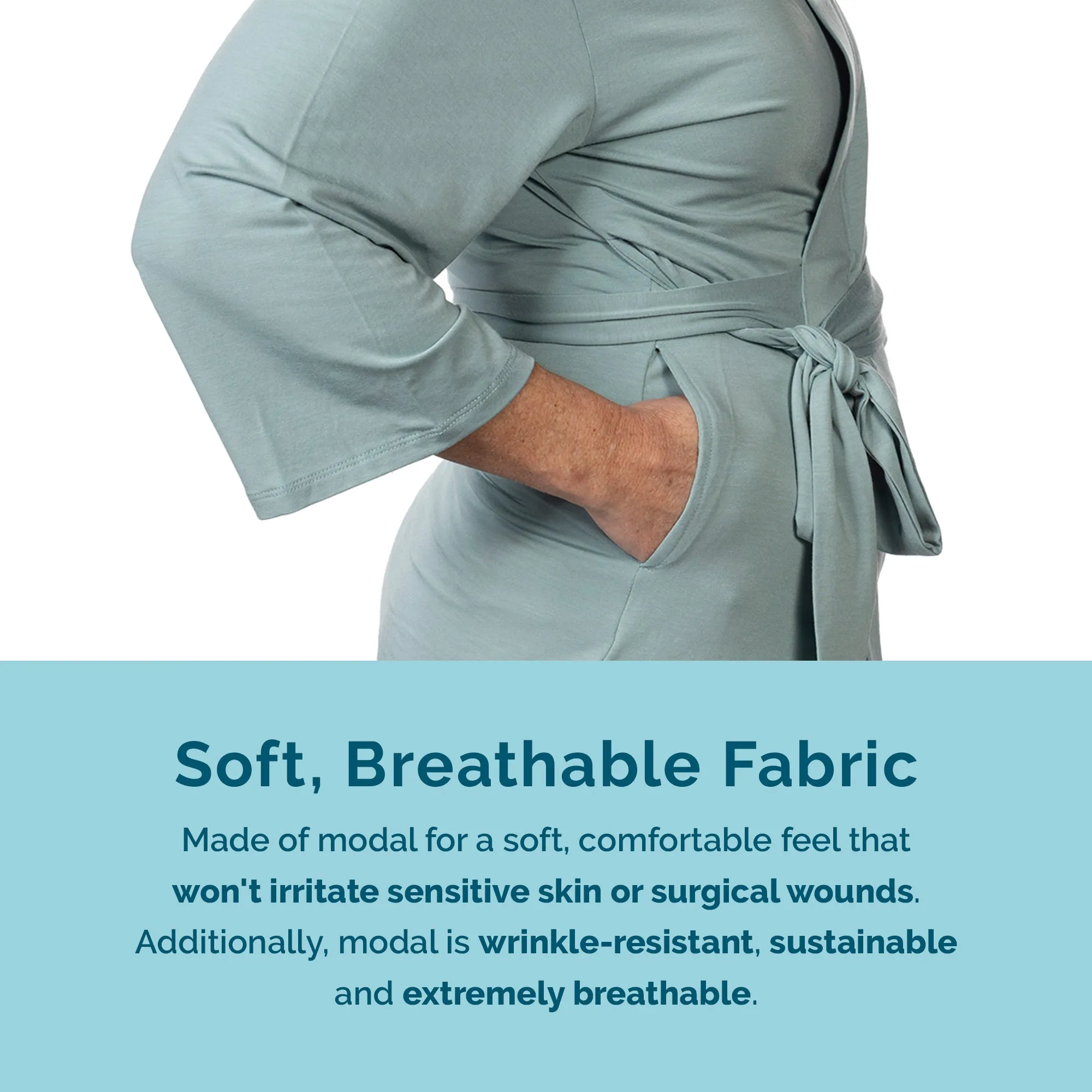 Home Recovery Pajamas in Sage Green