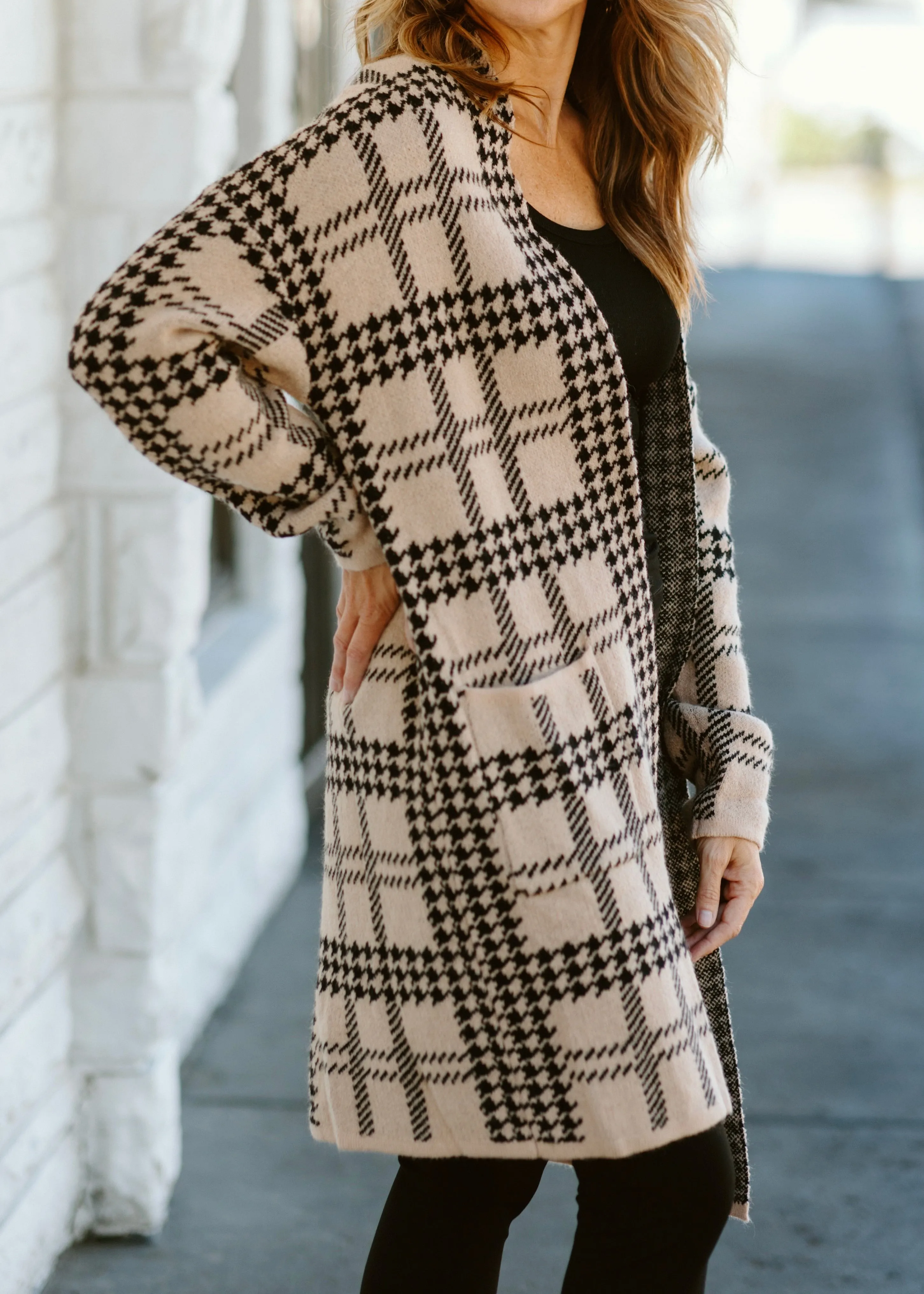 Houndstooth Coatigan