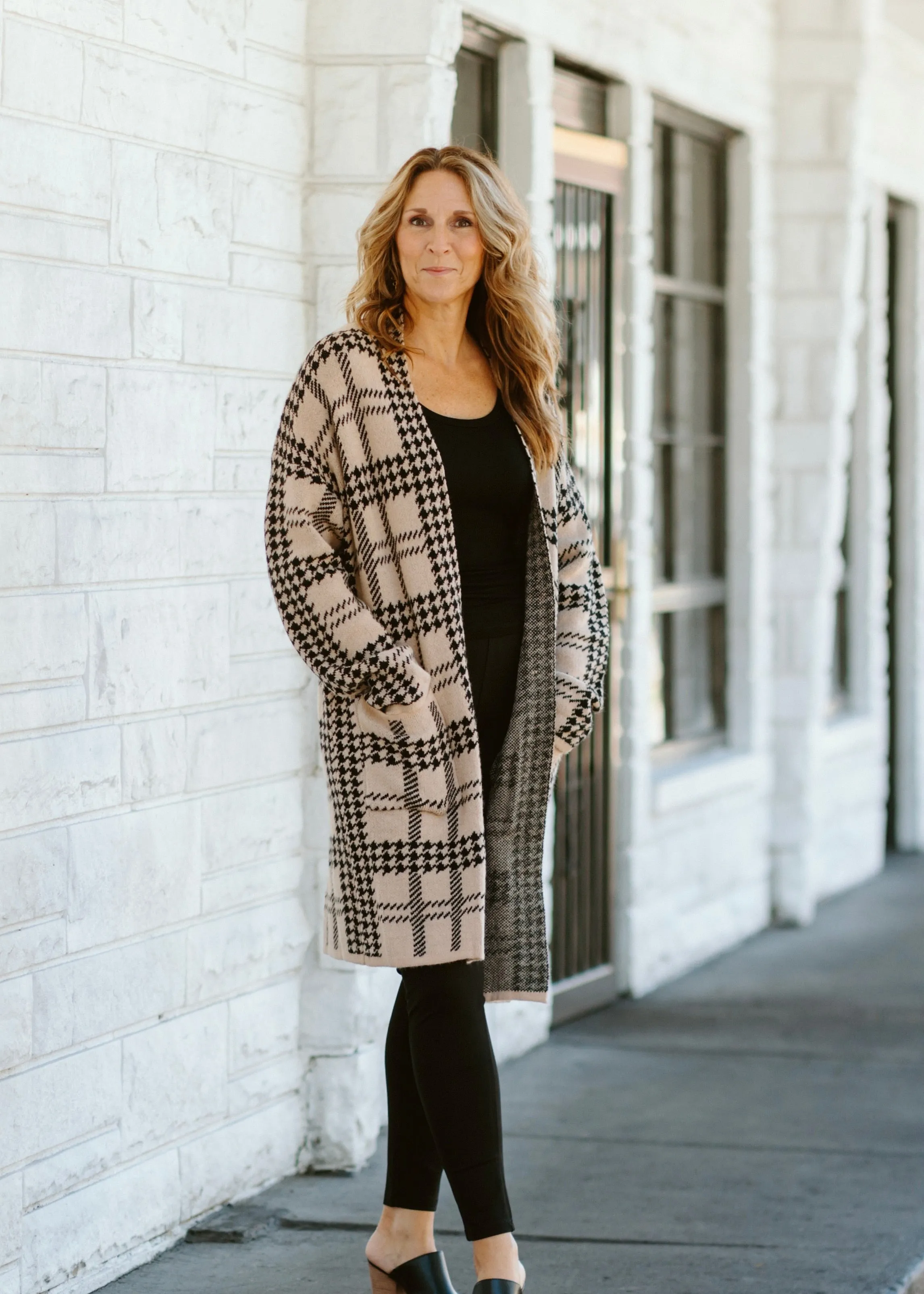 Houndstooth Coatigan