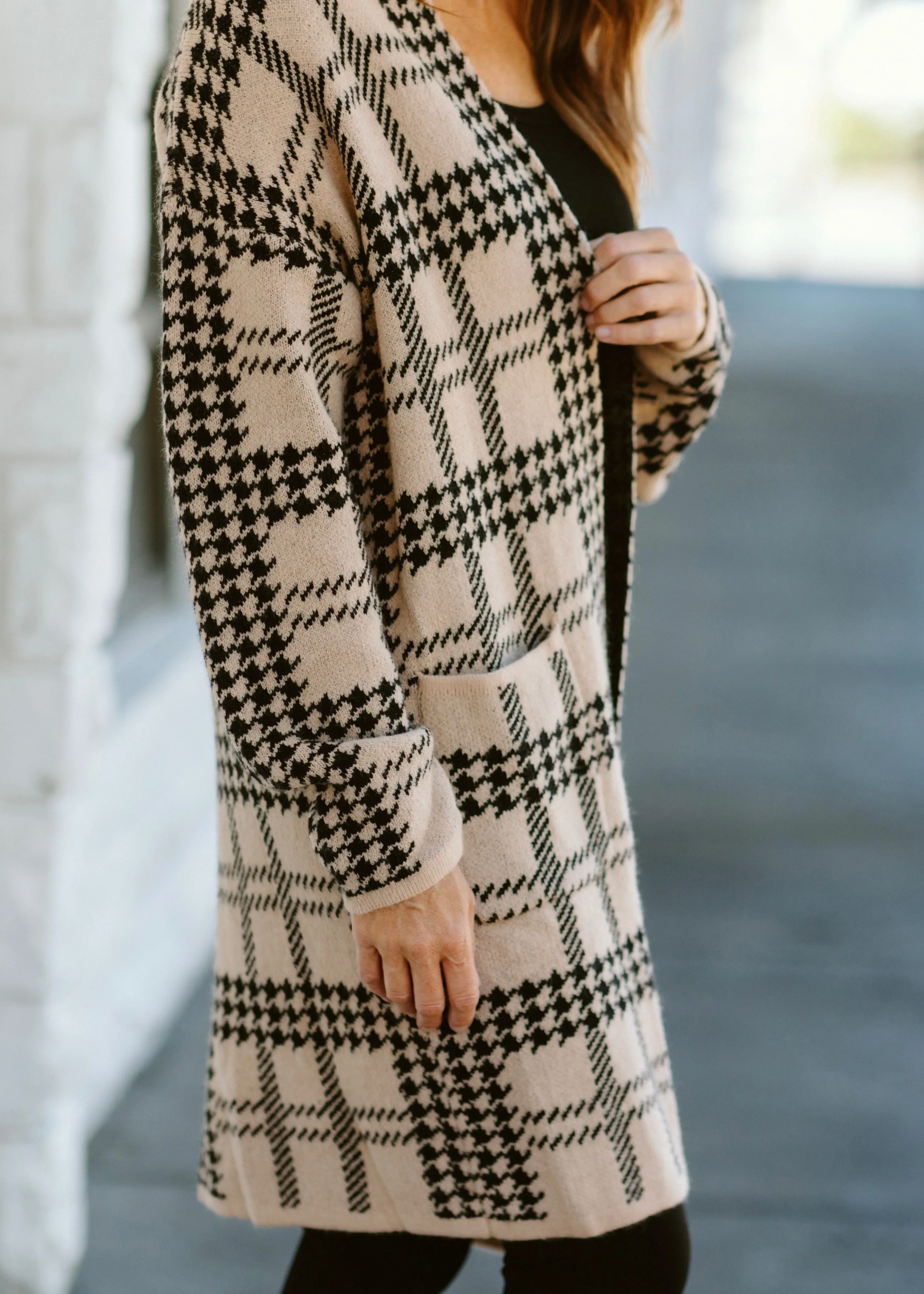Houndstooth Coatigan