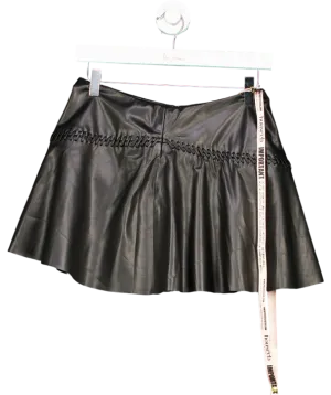 House of CB Black Nova Vegan Leather Skirt UK S