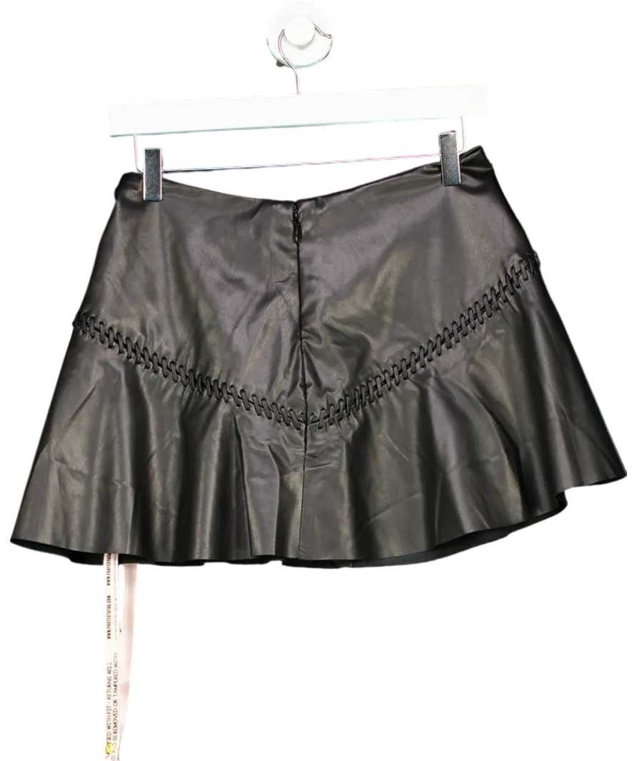 House of CB Black Nova Vegan Leather Skirt UK S