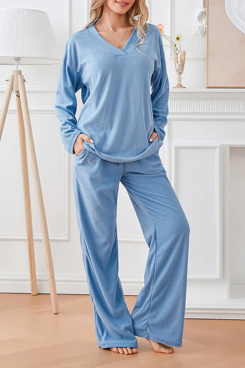 HUS1084 Cozy Dream Fleece Loungewear Set