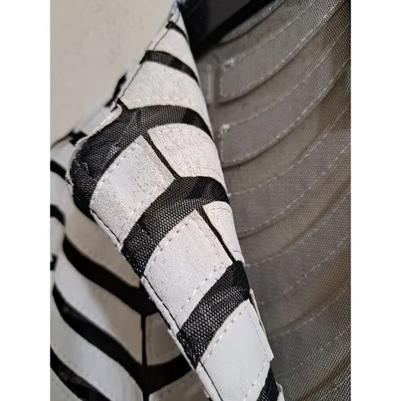 IC by Connie K Jacket Black White Lagenlook Kimono 3/4 Cuffed Button