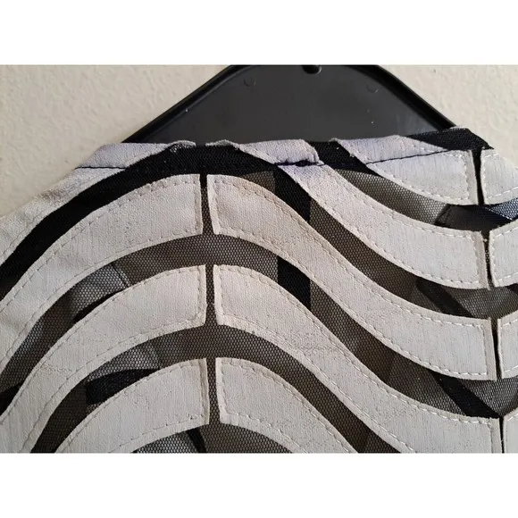 IC by Connie K Jacket Black White Lagenlook Kimono 3/4 Cuffed Button
